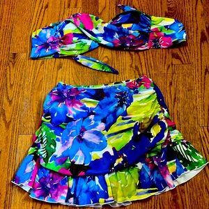Tara Grinna 2 piece skirted bathing suit.  Size 12
